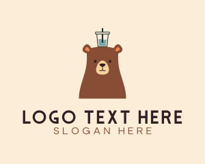 Stall - Cute Bear Drink logo design