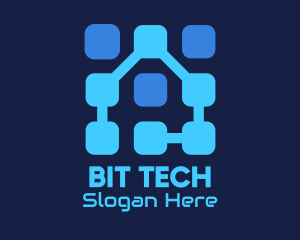 Blue Tech House logo design