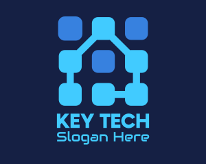 Blue Tech House logo design