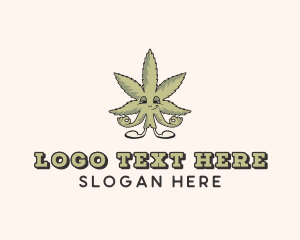 Vintage - Weed Marijuana Leaf logo design