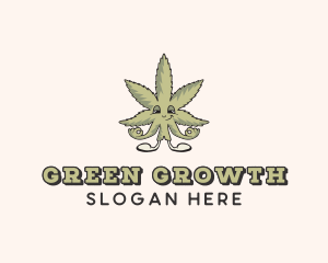 Weed Marijuana Leaf logo design