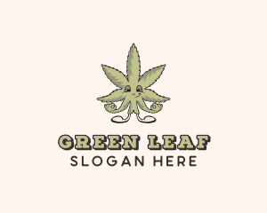 Weed Marijuana Leaf logo design