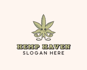 Weed Marijuana Leaf logo design