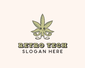 Weed Marijuana Leaf logo design