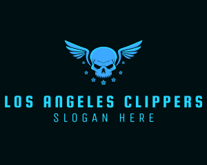Pilot Cap - Pilot Skull Wings logo design
