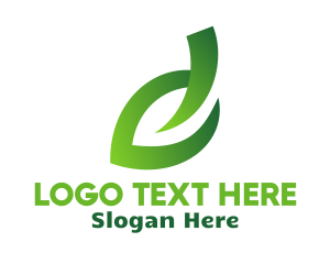 Green Leaf Stroke Logo