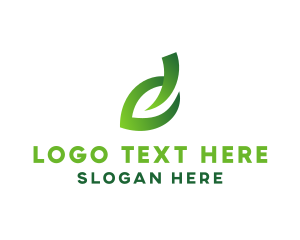 Landscaping - Organic Leaf Stroke logo design