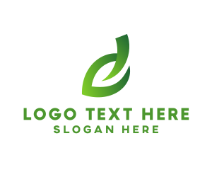 Eco - Organic Leaf Stroke logo design