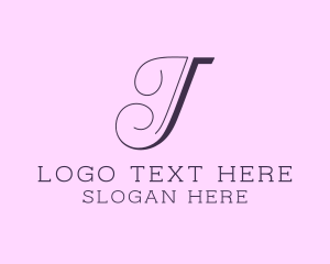 Wedding Planner - Calligraphy Cursive Letter J logo design