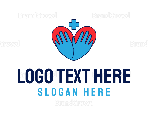 Medical Gloves Heart Logo