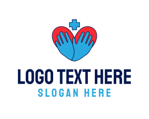 Health Insurance - Medical Gloves Heart logo design