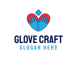 Gloves - Medical Gloves Heart logo design
