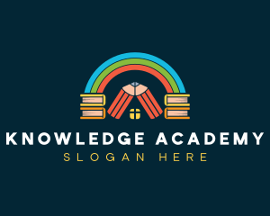 School - Kiddie Rainbow School logo design