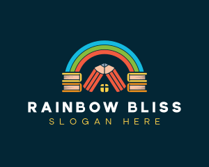 Kiddie Rainbow School logo design