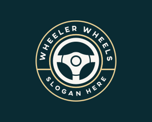 Car Steering Wheel logo design