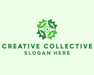 Green Scientific Gear logo design