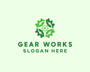 Green Scientific Gear logo design