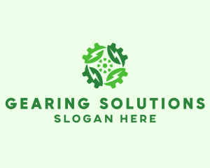 Green Scientific Gear logo design