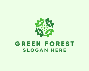 Green Scientific Gear logo design