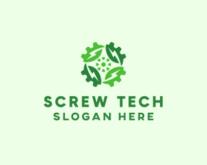 Green Scientific Gear logo design