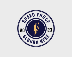 Electric Bolt Emblem logo design