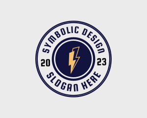 Emblem - Electric Bolt Emblem logo design