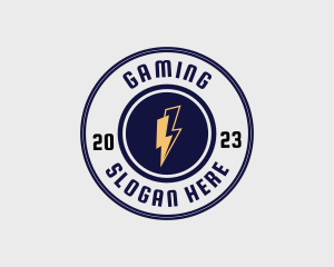 Thunder - Electric Bolt Emblem logo design