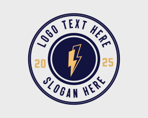 Emblem - Electric Bolt Emblem logo design