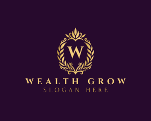 Elegant Royal Wreath logo design