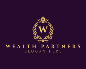 Elegant Royal Wreath logo design