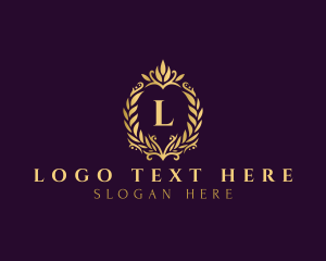Heritage - Elegant Royal Wreath logo design