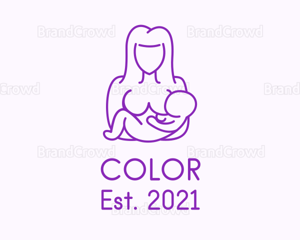 Mother Maternity Breastfeeding Logo