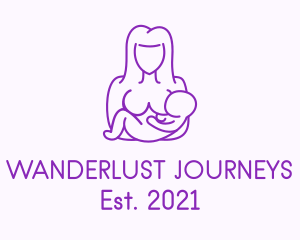 Pregnant - Mother Maternity Breastfeeding logo design