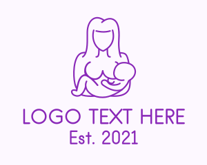 International Womens Day - Mother Maternity Breastfeeding logo design