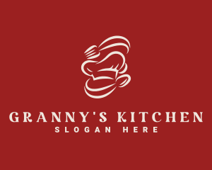 Cutlery Chef Toque logo design