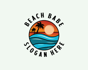 Beach Travel Getaway logo design