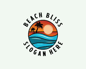 Beach Travel Getaway logo design