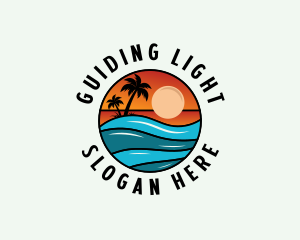 Beach Travel Getaway logo design