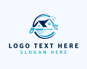 House - Pressure Washer House Cleaning logo design