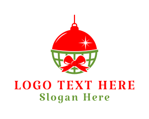 Gingerbread Man - Holiday Ball Ornament logo design