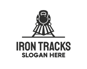 Railroad - Train Fitness Gym logo design