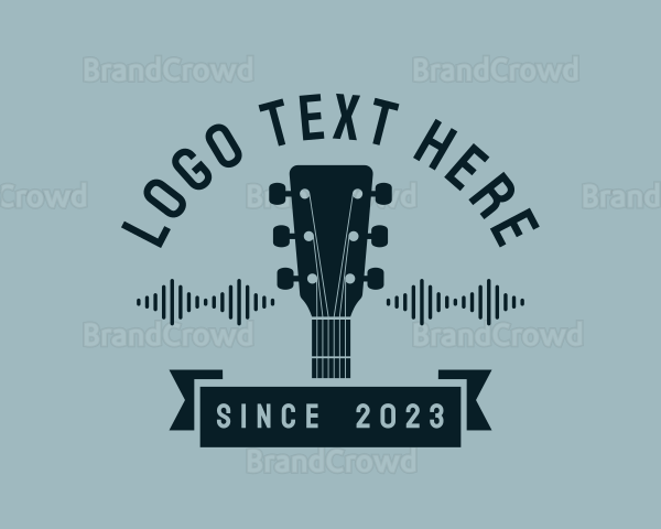 Acoustic Guitar Music Logo