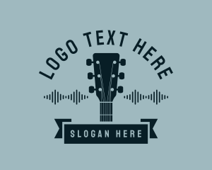 Acoustic Guitar Music Logo
