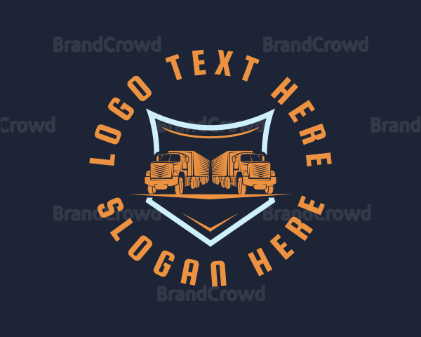 Logistics Cargo Truck Logo