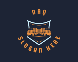 Logistics Cargo Truck Logo