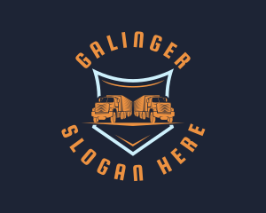 Freight - Logistics Cargo Truck logo design
