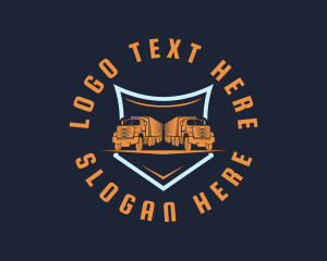 Lugging - Logistics Cargo Truck logo design