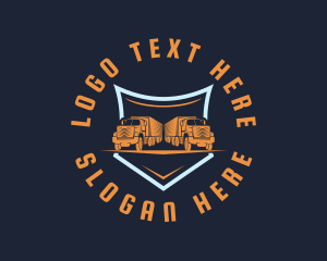 Logistics Cargo Truck Logo