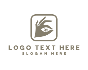 Sight - Hand Focus Eye logo design