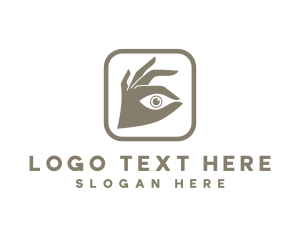 Ophthalmologist - Hand Focus Eye logo design